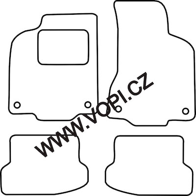 Textil-Autoteppiche Volkswagen Polo facelift 2000 - 2002 Carfit (4925)